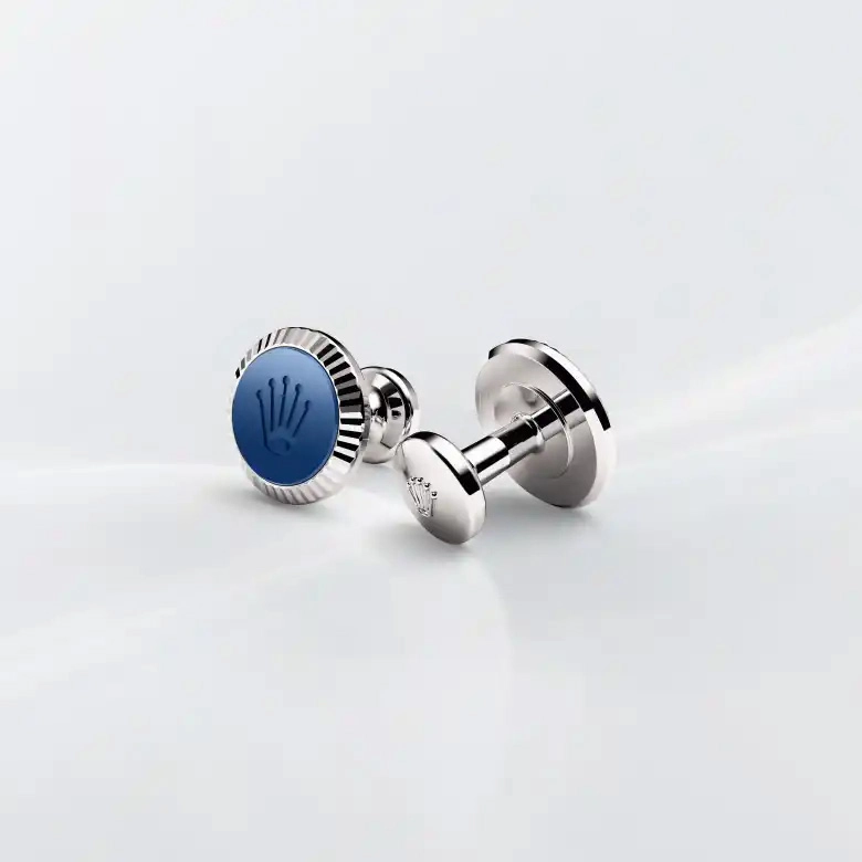 Rolex ‘Fluted’ cufflinks in White gold, A1039 at Goldfinger Rolex ‘Fluted’ cufflinks in White gold, A1039 at Goldfinger