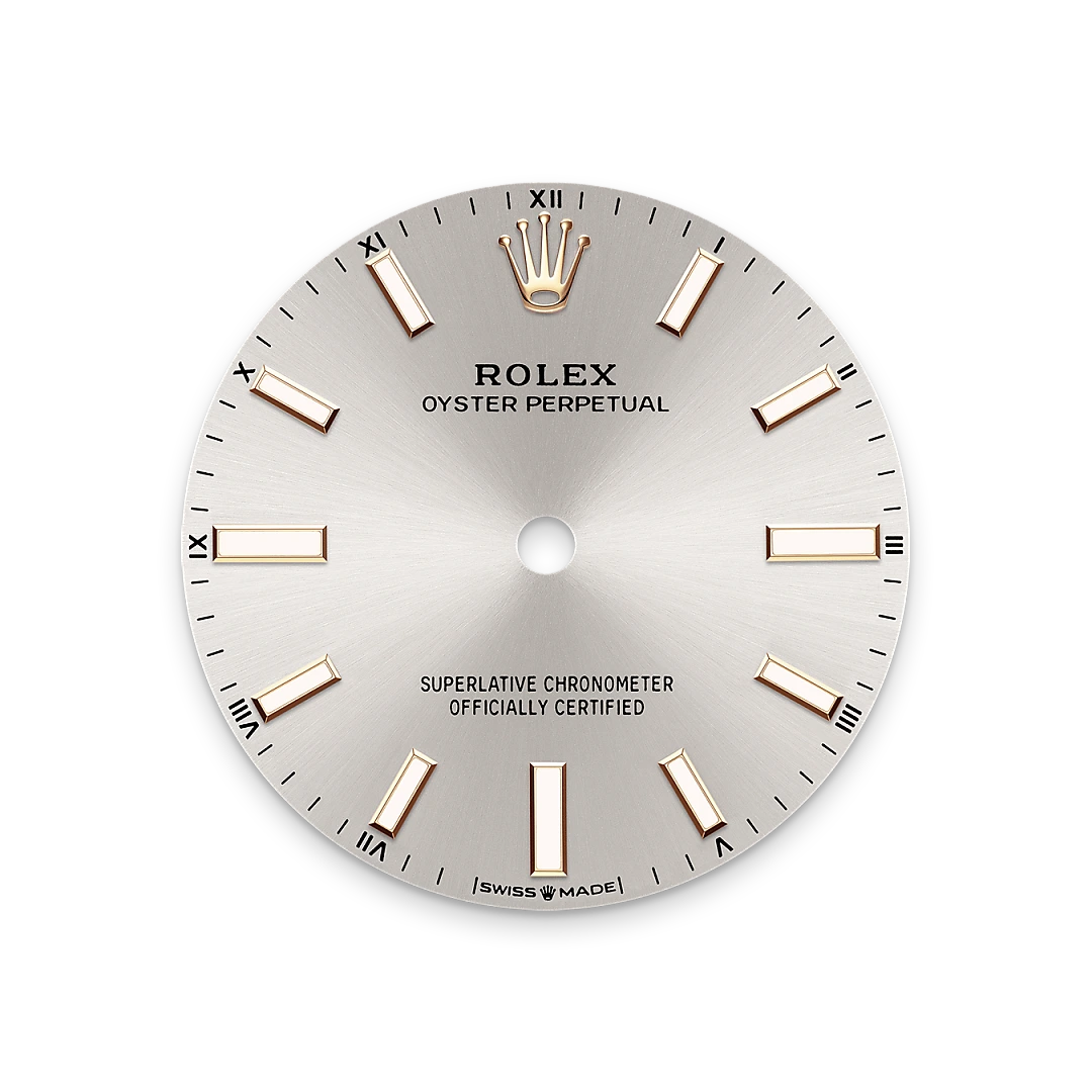 Rolex Oyster Perpetual 34 in Oystersteel with a Silver dial, domed  bezel, and Oyster bracelet, m124200-0001 - Goldfinger
