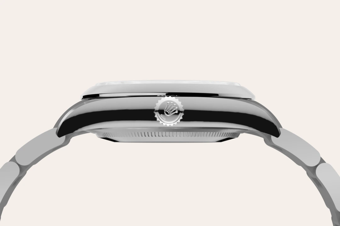 Rolex Oyster Perpetual 34 in Oystersteel with a Candy pink dial, domed  bezel, and Oyster bracelet, m124200-0009 - Goldfinger