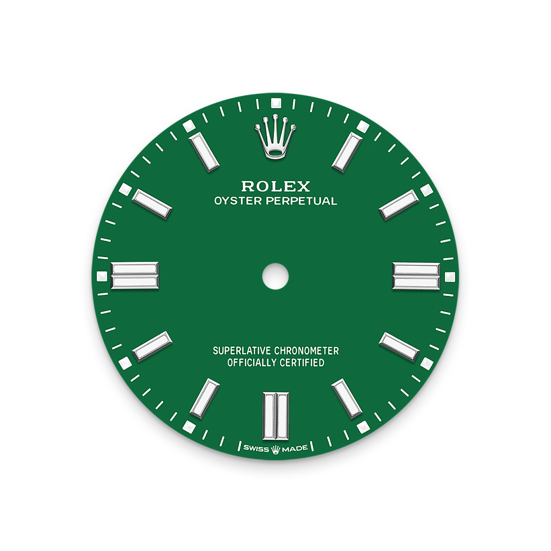 Rolex Oyster Perpetual 36 en acier Oystersteel, cadran Vert et bracelet Oyster – Goldfinger, m126000-0005