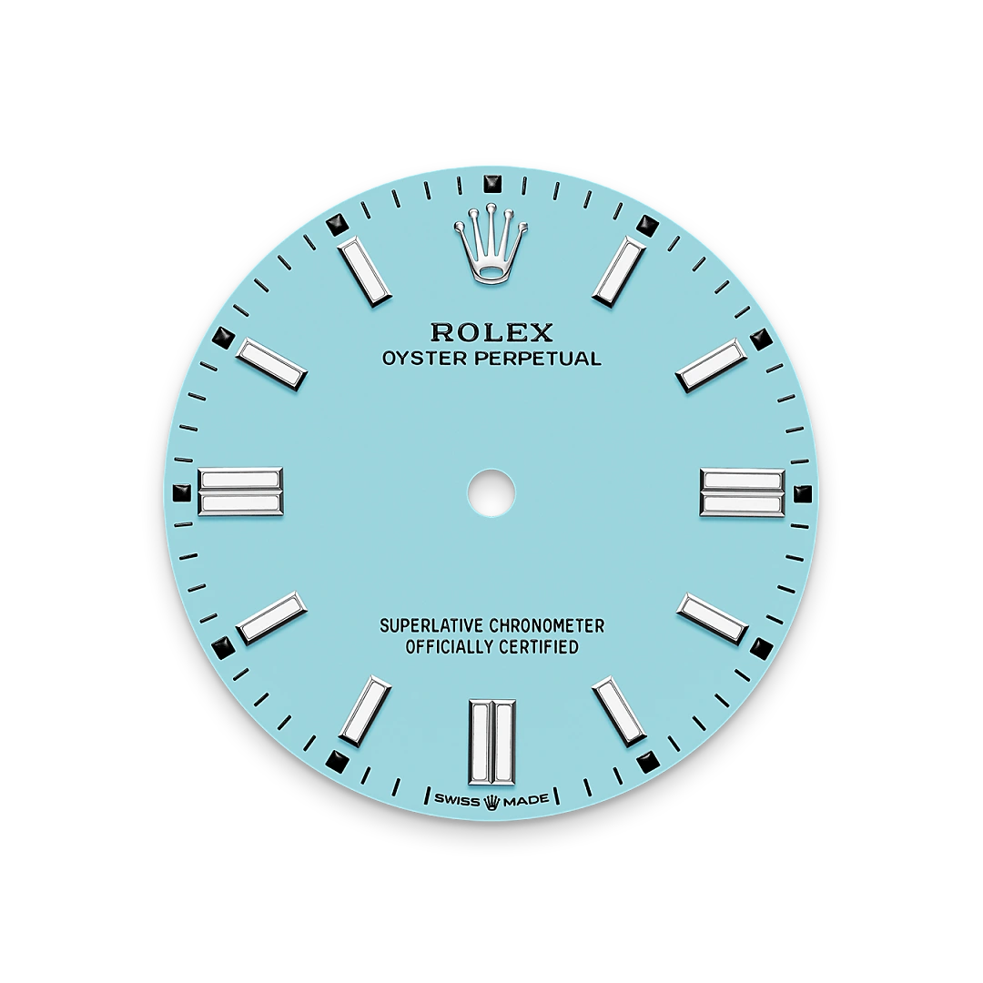 Rolex Oyster Perpetual 36 in Oystersteel with a Turquoise blue dial, domed  bezel, and Oyster bracelet, m126000-0006 - Goldfinger