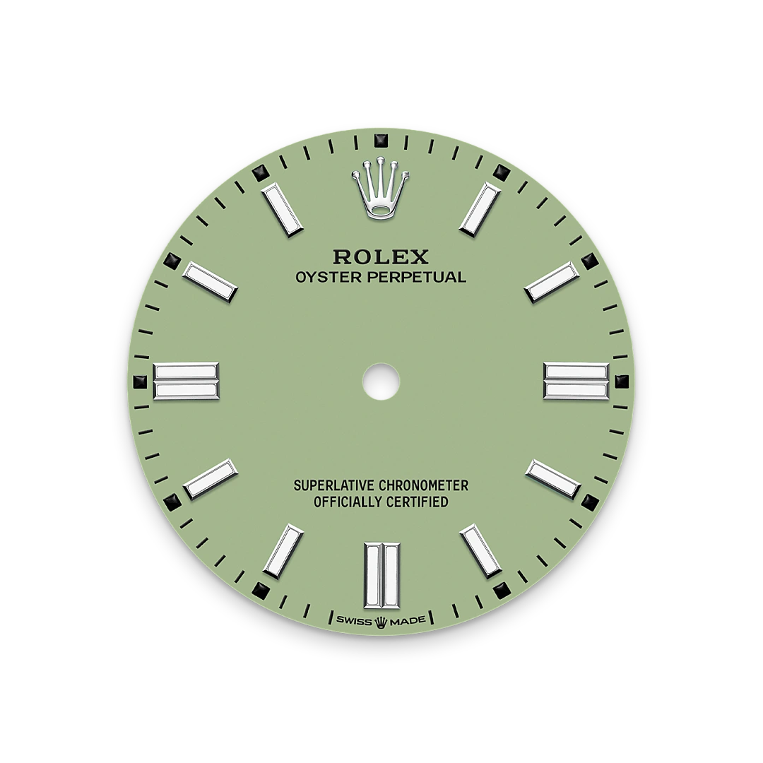 Rolex Oyster Perpetual 36 in Oystersteel with a Pistachio dial, domed  bezel, and Oyster bracelet, m126000-0011 - Goldfinger
