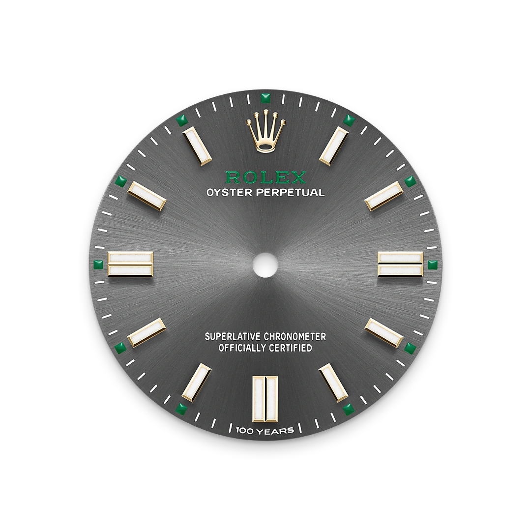 Rolex Oyster Perpetual 36 en acier Oystersteel, cadran Ardoise et bracelet Oyster – Goldfinger, m126003-0001