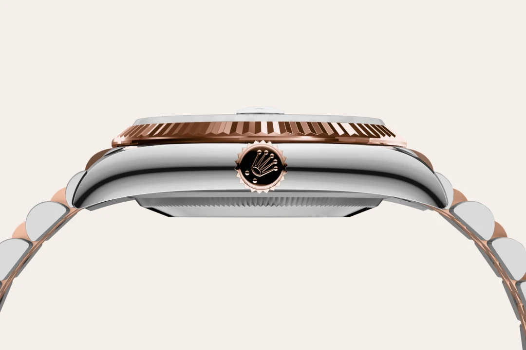 Rolex Datejust 36 acier Oystersteel et or Everose, cadran Chocolat, serti de diamants, bracelet Jubilee, m126231-0053 - Goldfinger