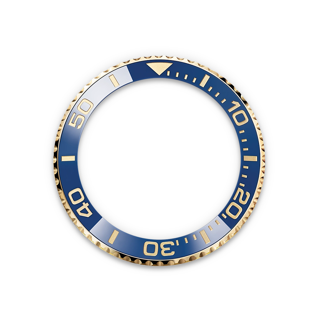 Rolex Yacht-Master II in yellow gold with a White dial, blue Cerachrom insert in ceramic bezel, and Oyster bracelet, m126688-0001 - Goldfinger