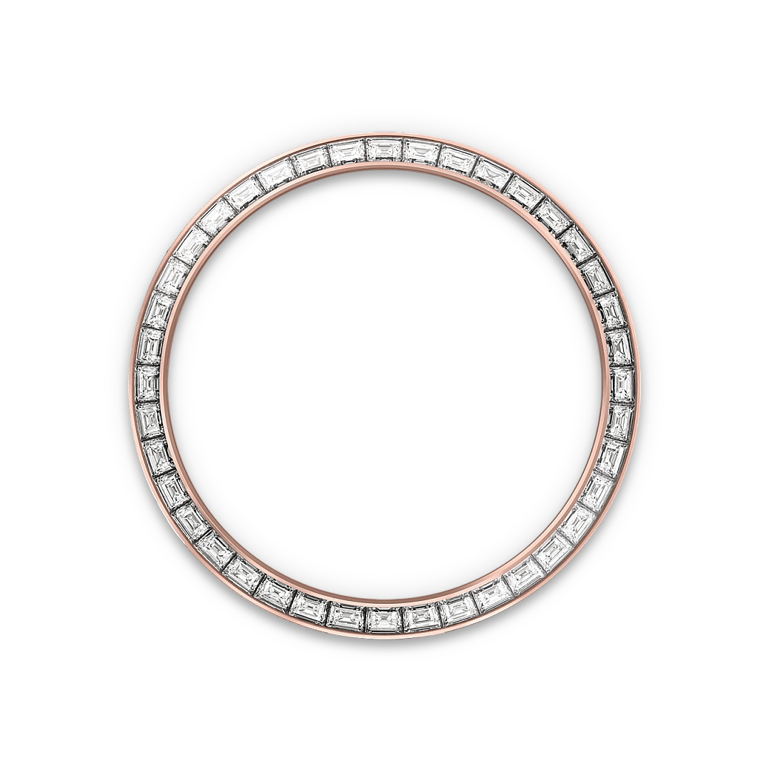 Rolex Land-Dweller 40 en or Everose et diamants avec cadran blanc intense, lunette sertie de diamants, bracelet Jubilee, m127385tbr-0003 - Goldfinger Rolex Land-Dweller 40 en or Everose et diamants avec cadran blanc intense, lunette sertie de diamants, bracelet Jubilee, m127385tbr-0003 - Goldfinger