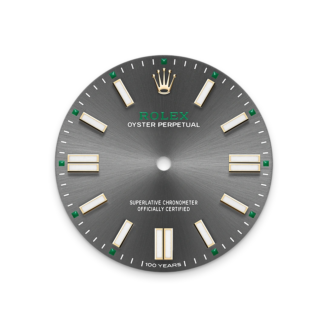 Rolex Oyster Perpetual 41 in Oystersteel and Oystersteel and yellow gold with a Slate dial, domed bezel, and Oyster bracelet, m134303-0001 - Goldfinger Rolex Oyster Perpetual 41 in Oystersteel and Oystersteel and yellow gold with a Slate dial, domed bezel, and Oyster bracelet, m134303-0001 - Goldfinger