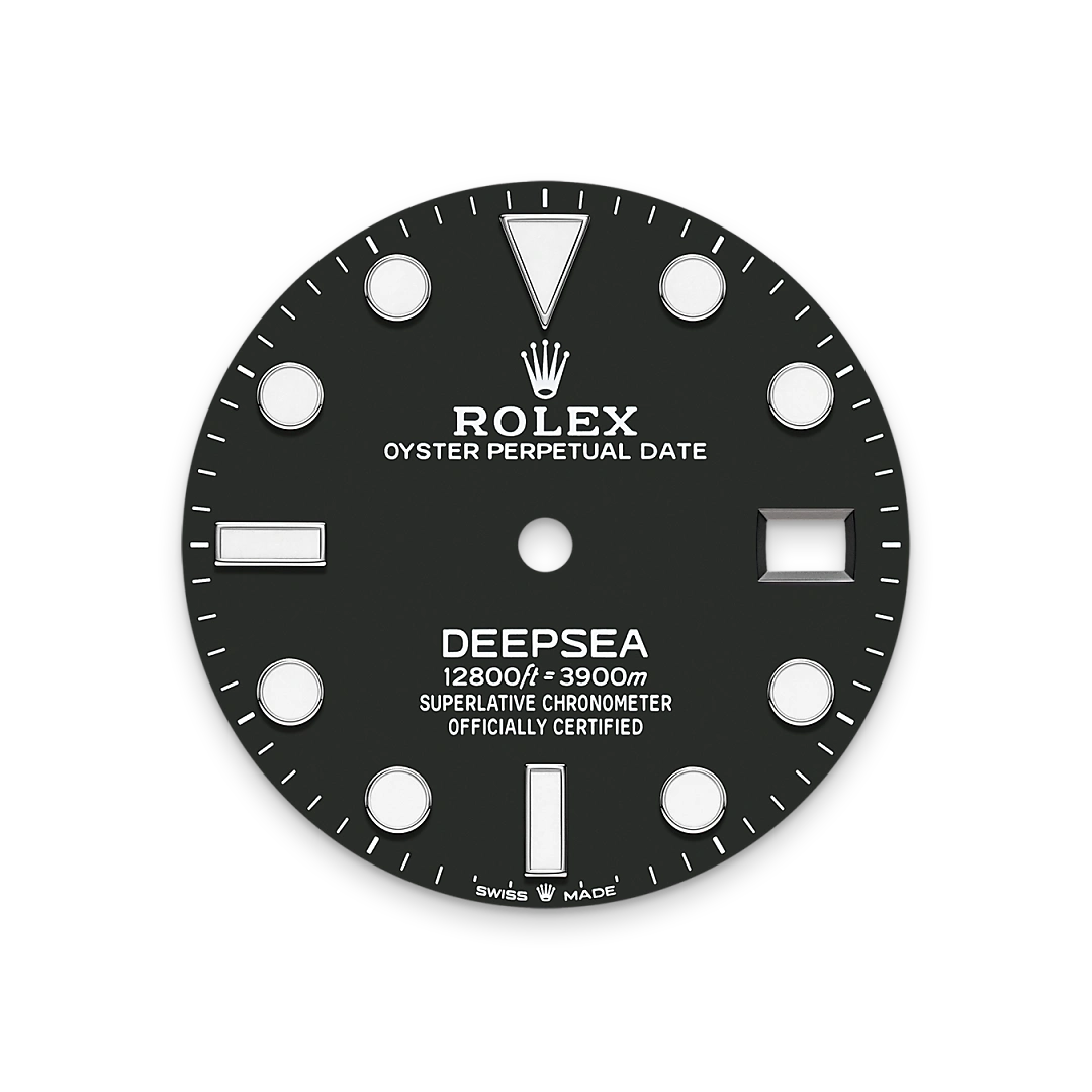 Rolex Deepsea en acier Oystersteel avec cadran noir, lunette tournante unidirectionnelle, bracelet Oyster, m136660-0006 - Goldfinger