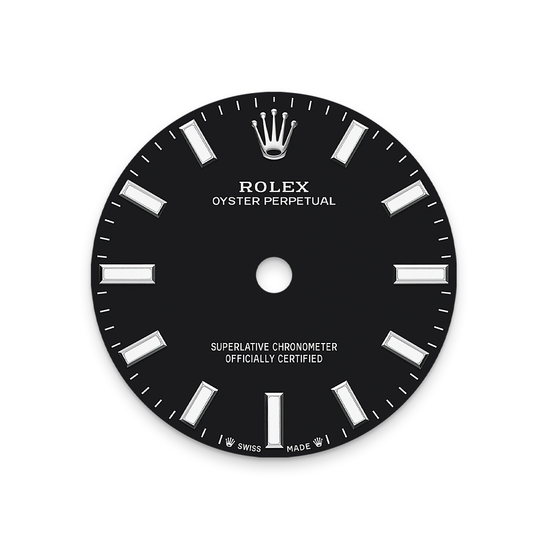 Rolex Oyster Perpetual 28 in Oystersteel with a Black dial, domed bezel, and Oyster bracelet, m276200-0010 - Goldfinger Rolex Oyster Perpetual 28 in Oystersteel with a Black dial, domed bezel, and Oyster bracelet, m276200-0010 - Goldfinger