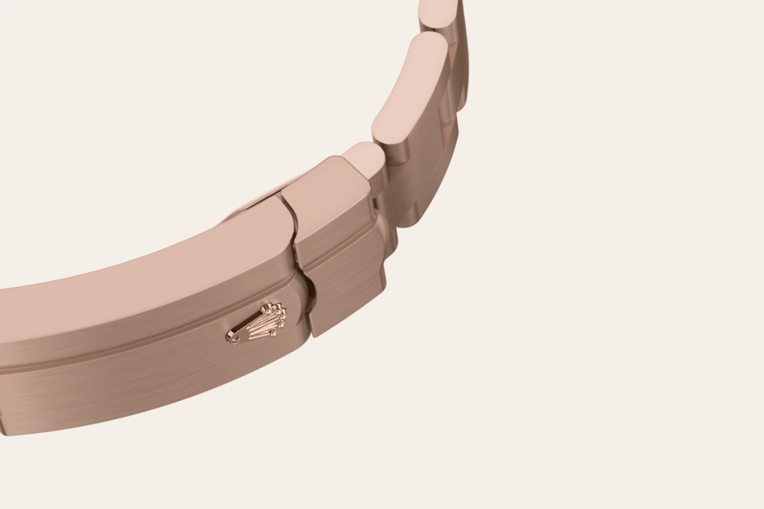 Rolex Oyster Perpetual 28 en or Everose, cadran Blanc et bracelet Oyster, m276205-0002 - Goldfinger
