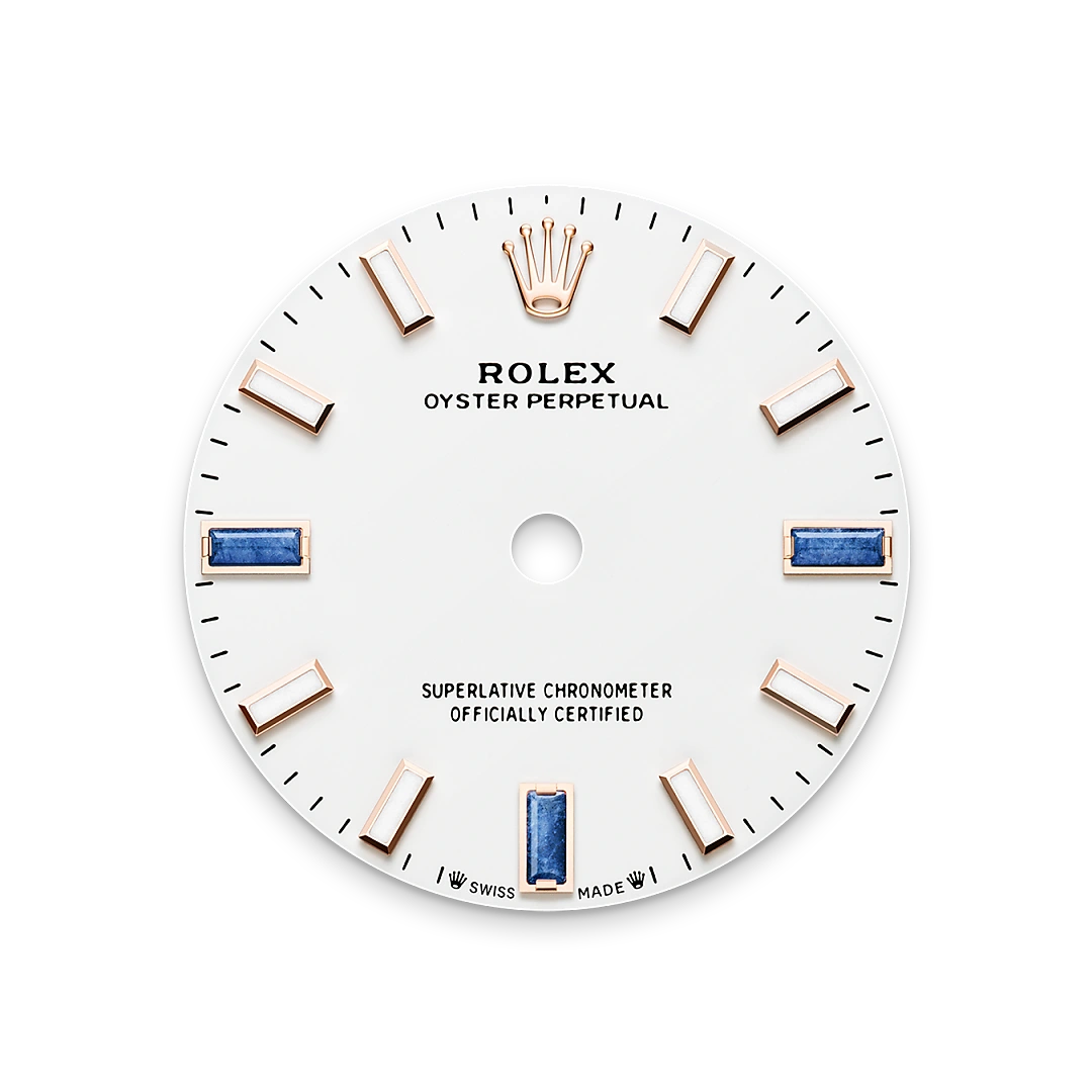 Rolex Oyster Perpetual 28 en or Everose, cadran Blanc et bracelet Oyster, m276205-0002 - Goldfinger