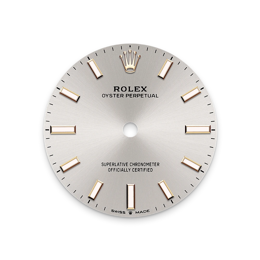 Rolex Oyster Perpetual 31 en acier Oystersteel, cadran Argenté et bracelet Oyster – Goldfinger