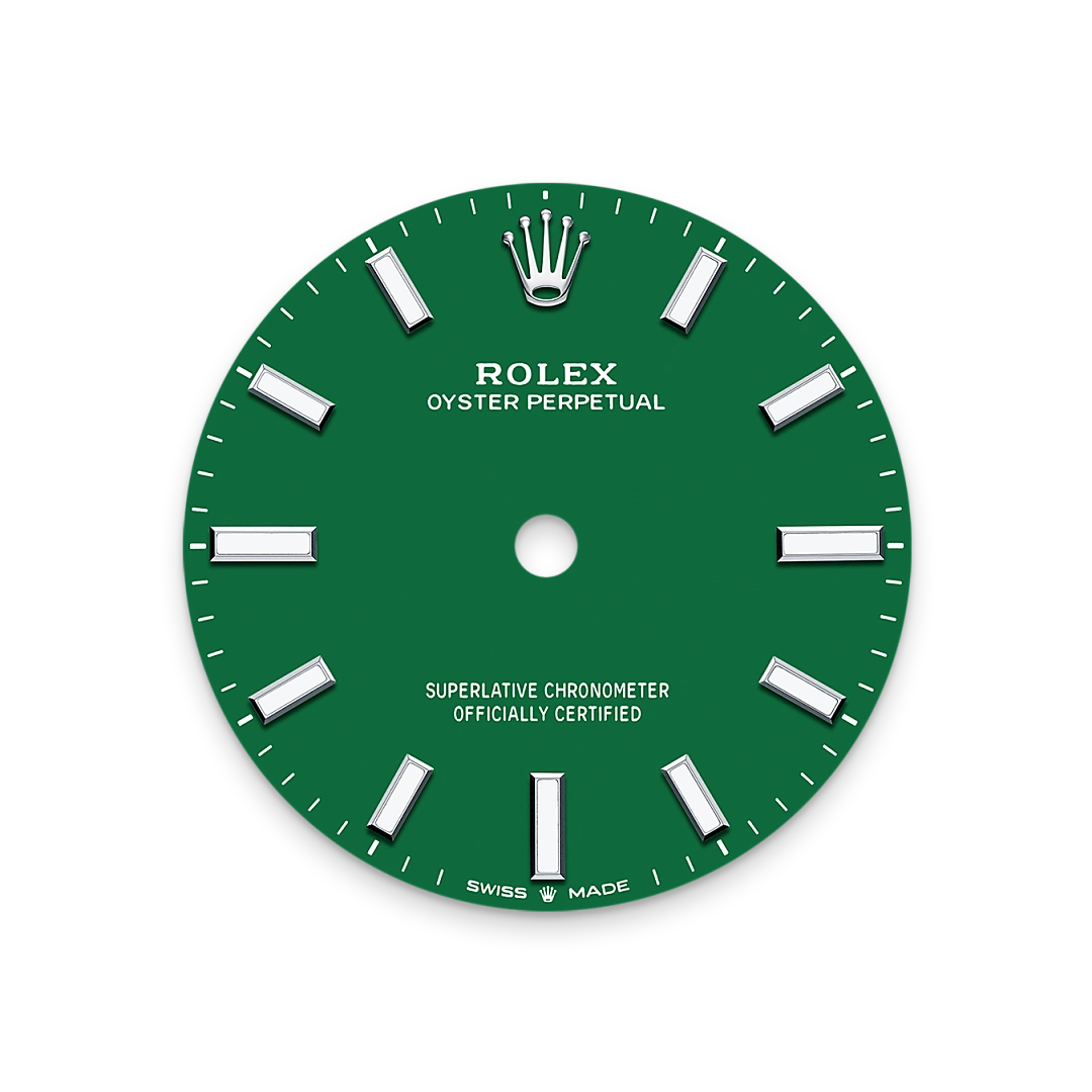 Rolex Oyster Perpetual 31 in Oystersteel with a Green dial, domed bezel, and Oyster bracelet, m277200-0006 - Goldfinger Rolex Oyster Perpetual 31 in Oystersteel with a Green dial, domed bezel, and Oyster bracelet, m277200-0006 - Goldfinger