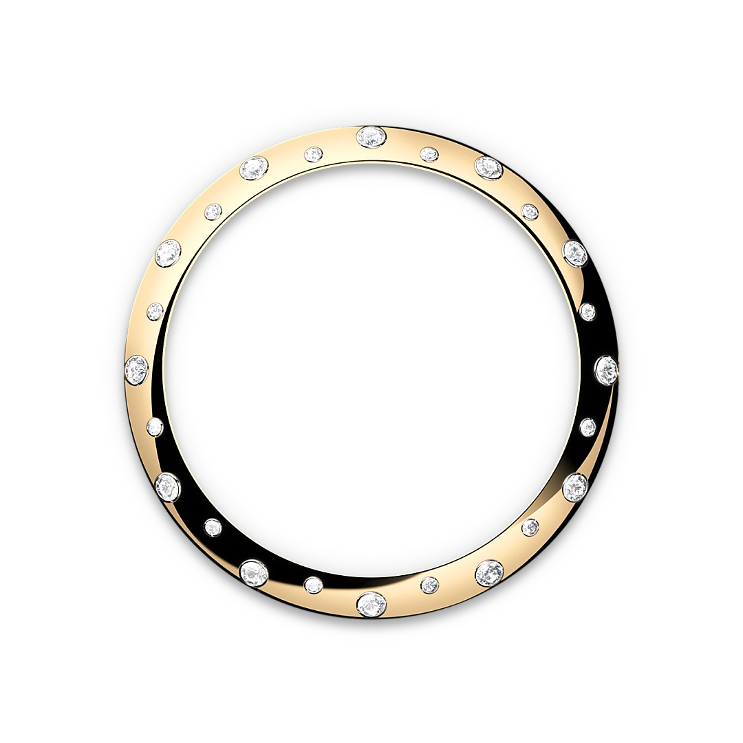 Rolex Datejust 31 in Oystersteel, yellow gold and diamonds with an Olive green Domed, set with diamonds dial, and Oyster bracelet, m278343rbr-0015 - Goldfinger