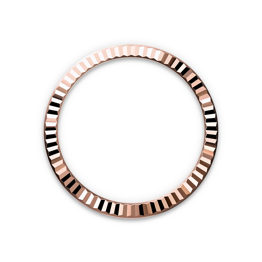 Rolex Lady-Datejust 28 in Oystersteel and Everose gold with a Rosé-colour set with diamonds dial, fluted bezel, and Oyster bracelet, m279171-0028 - Goldfinger