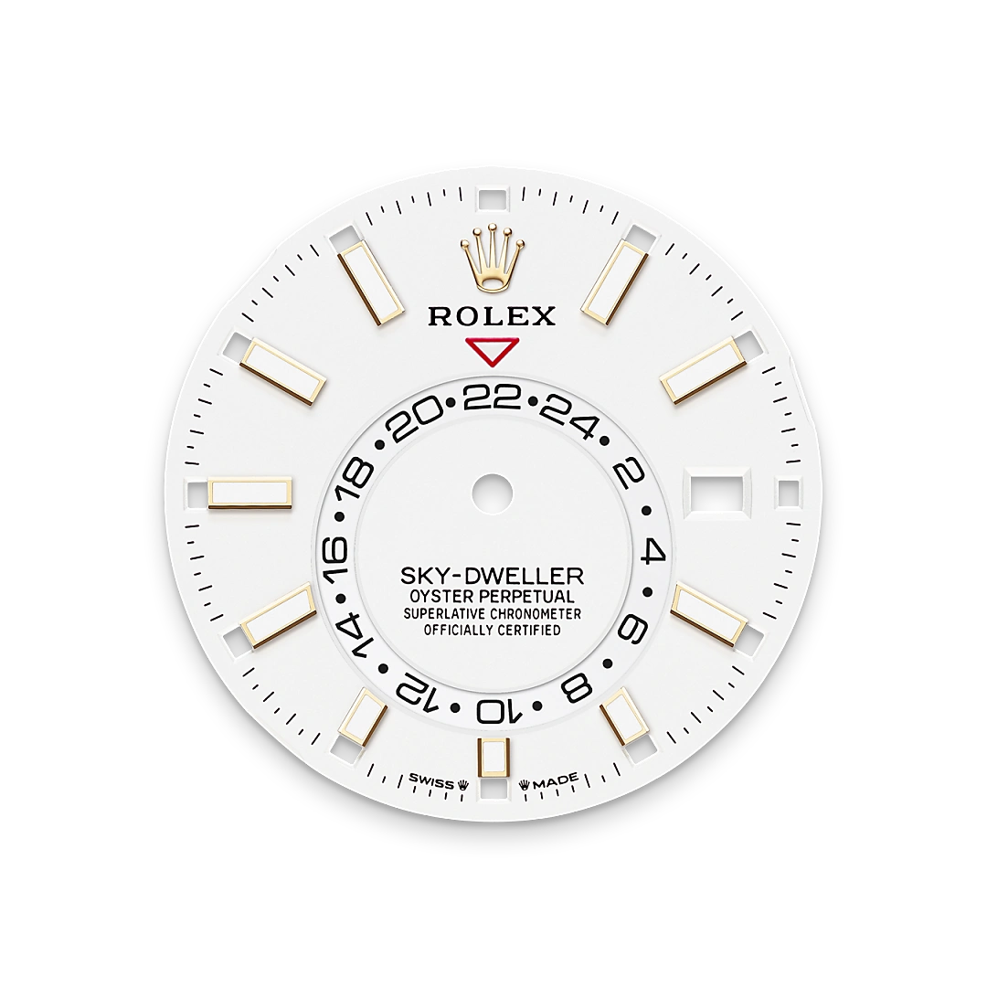 Rolex Sky-Dweller in Oystersteel and yellow gold with a Intense white dial, fluted bezel, and Oyster bracelet, m336933-0005 - Goldfinger
