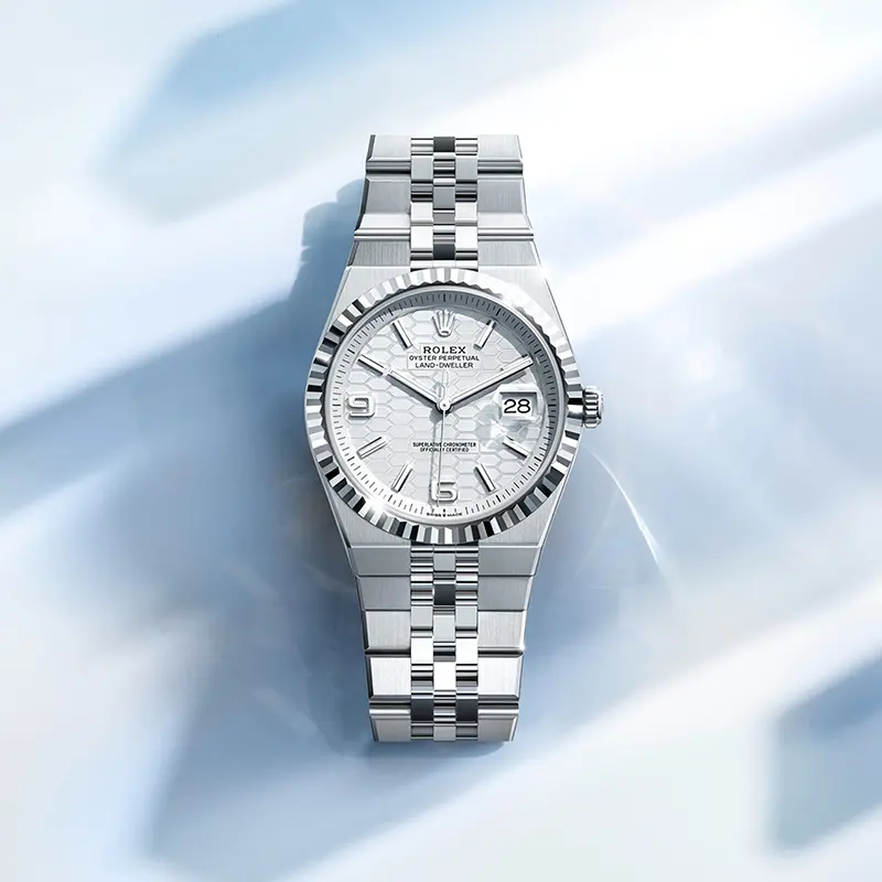 Rolex Land-Dweller, Everose gold and diamonds, M127285TBR-0002