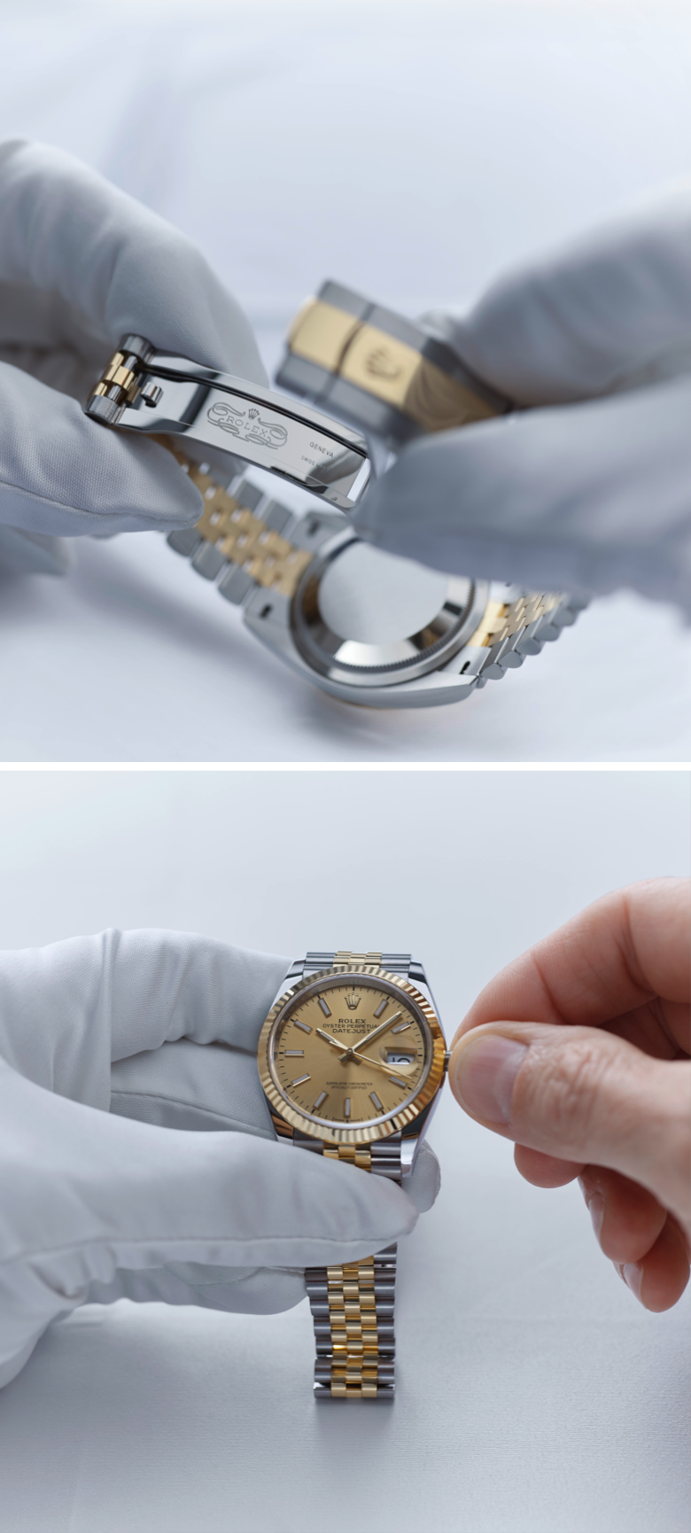 Rolex watch servicing procedure at Goldfinger