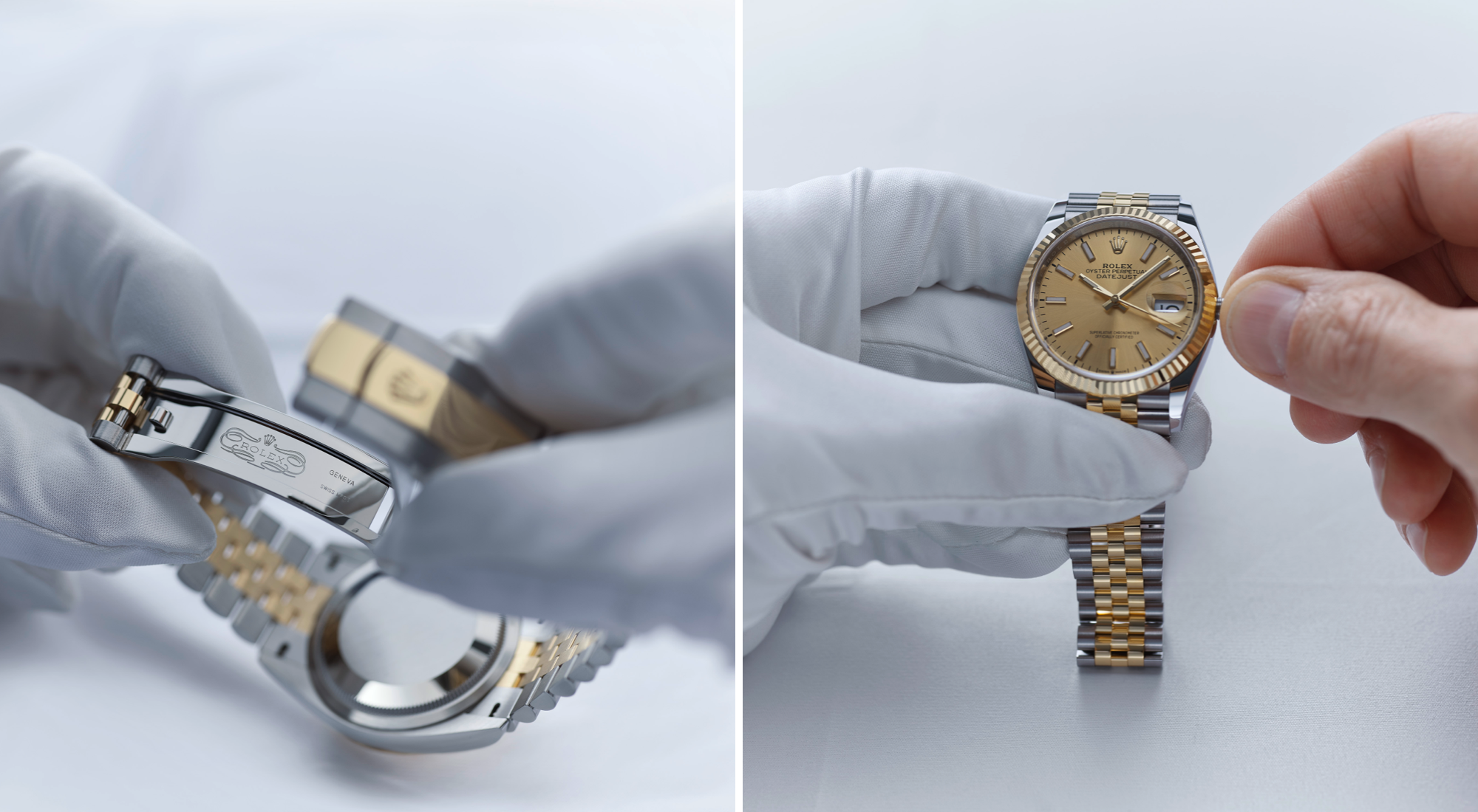 Rolex watch servicing procedure at Goldfinger