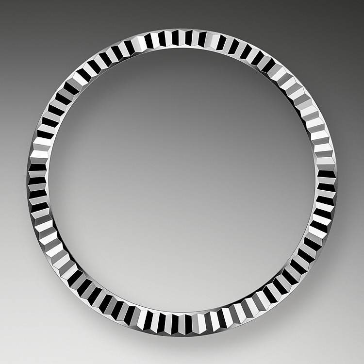 the fluted bezel oystersteel and white gold 
